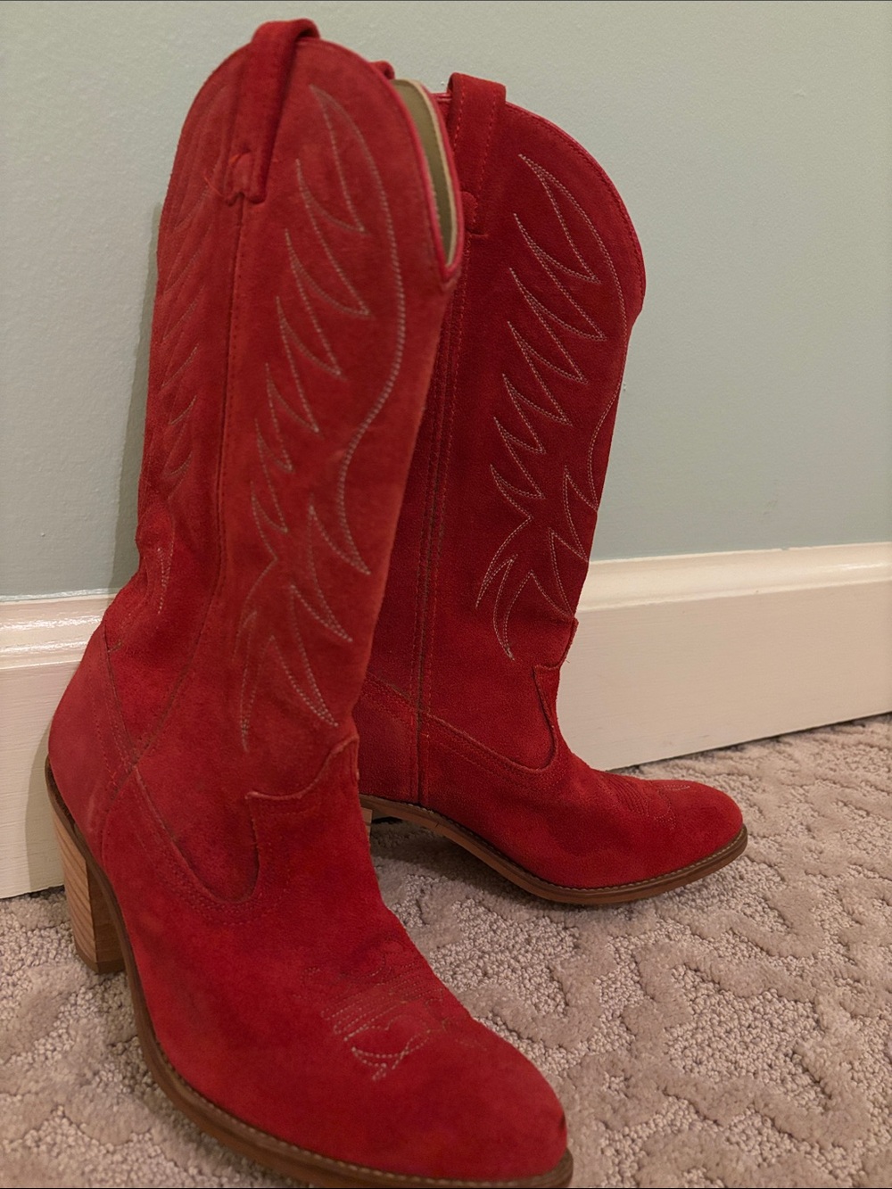 Idyllwind Red Suede Western Heeled Boots